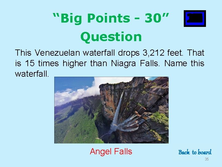 “Big Points - 30” Question 25 26 27 28 29 30 10 11 12