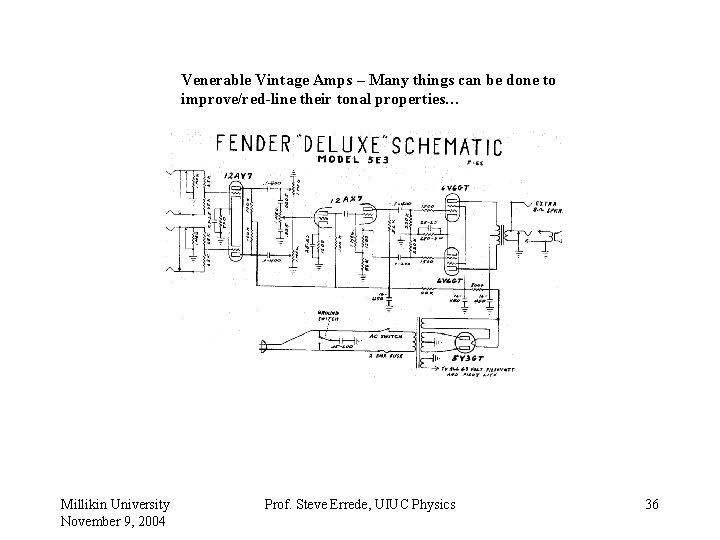 Venerable Vintage Amps – Many things can be done to improve/red-line their tonal properties…