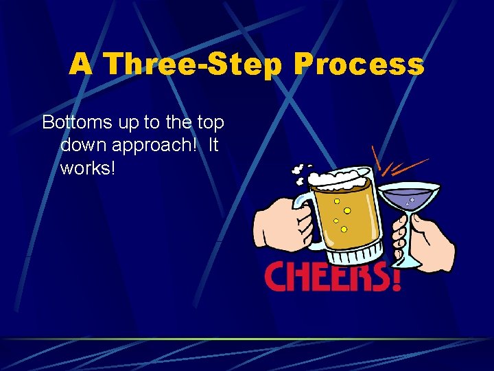 A Three-Step Process Bottoms up to the top down approach! It works! 