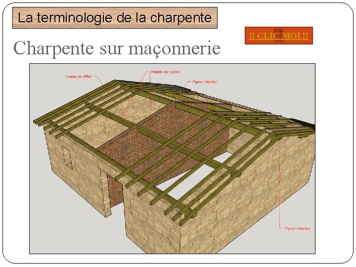 La terminologie de la charpente Charpente sur maçonnerie !! CLIC MOI !! 