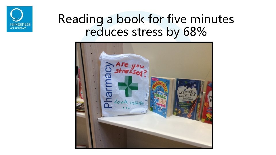 Reading a book for five minutes reduces stress by 68% Reading a book for five minutes reduces stress by 68%