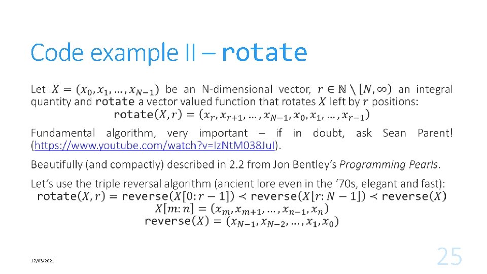 Code example II – rotate 12/03/2021 25 