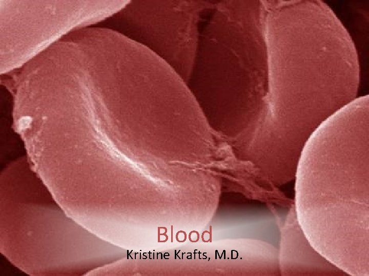 Blood Kristine Krafts, M. D. 