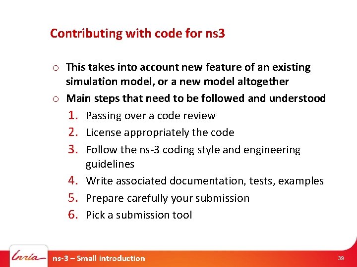 Contributing with code for ns 3 o This takes into account new feature of