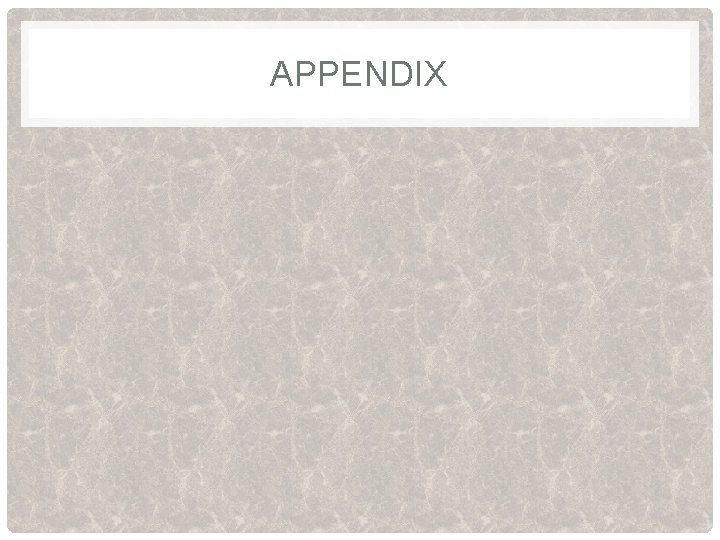 APPENDIX 