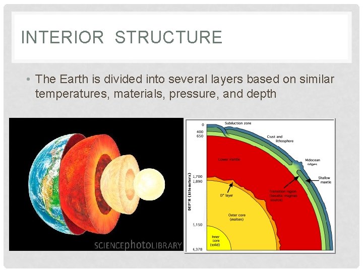 EARTHS INTERIOR TECTONICS EARTHQUAKES VOLCANOES INTERIOR STRUCTURE The