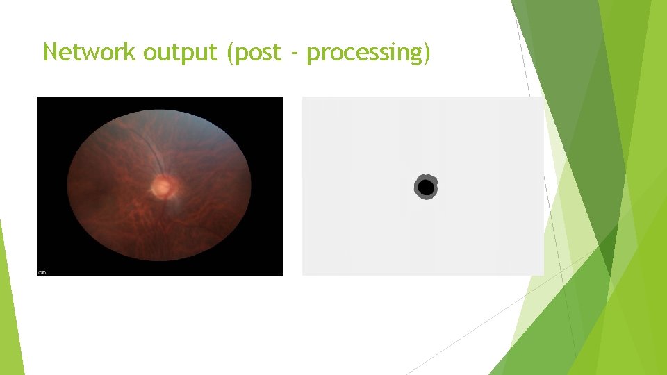 Network output (post - processing) Network output (post - processing)