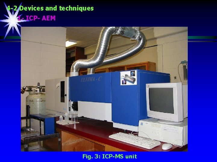 4 -2 Devices and techniques 1 - ICP- AEM Fig. 3: ICP-MS unit 