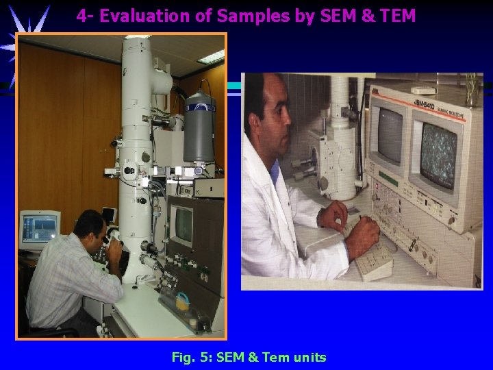 4 - Evaluation of Samples by SEM & TEM Fig. 5: SEM & Tem