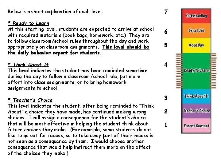 Below is a short explanation of each level. * Ready to Learn At this Below is a short explanation of each level. * Ready to Learn At this
