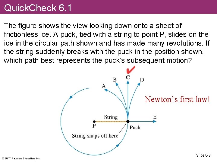 Quick. Check 6. 1 The figure shows the view looking down onto a sheet