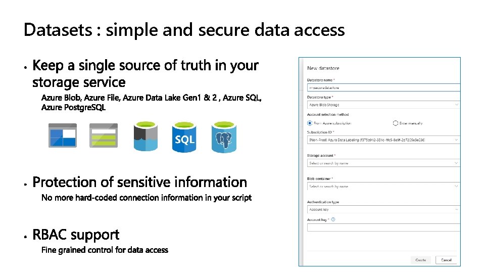 Datasets : simple and secure data access 