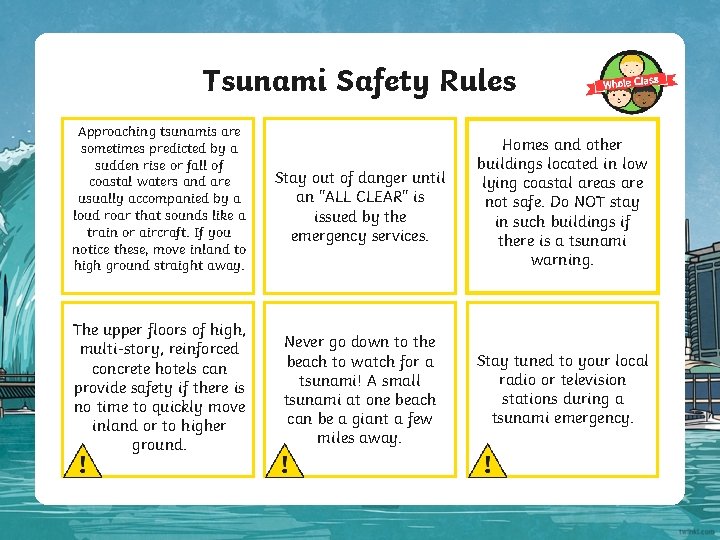 Tsunami Safety Rules Approaching tsunamis are sometimes predicted by a sudden rise or fall