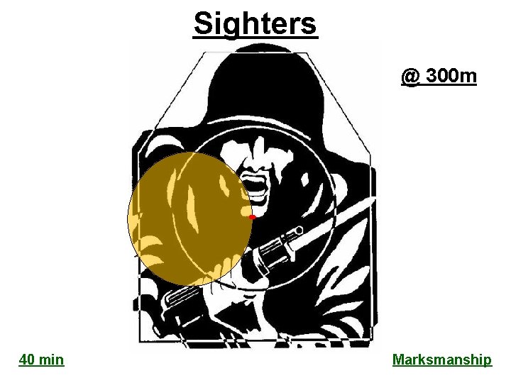 Sighters (8”) 40 min @ 300 m Marksmanship 
