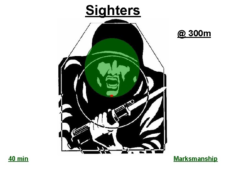 Sighters (8”) 40 min @ 300 m Marksmanship 