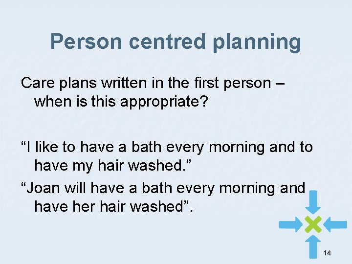 Person centred planning Care plans written in the first person – when is this