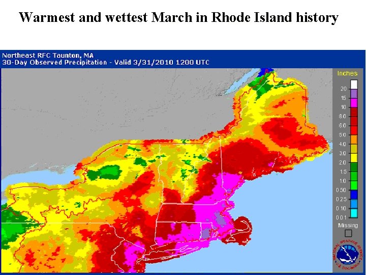Warmest and wettest March in Rhode Island history 