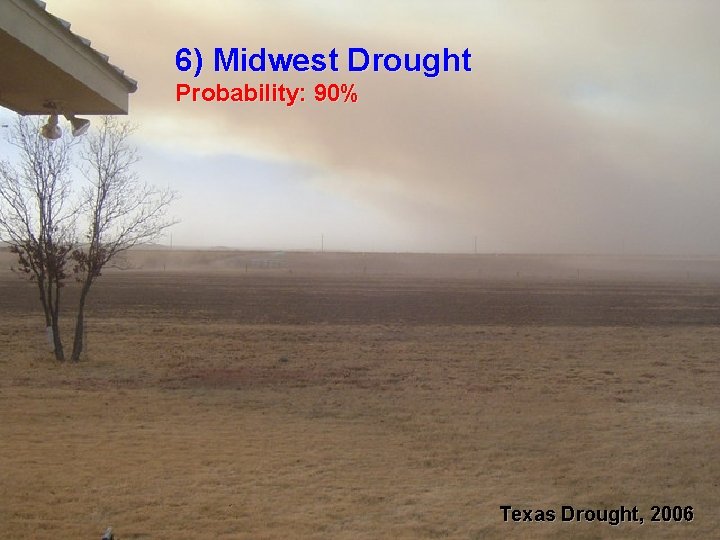 6) Midwest Drought Probability: 90% Texas Drought, 2006 