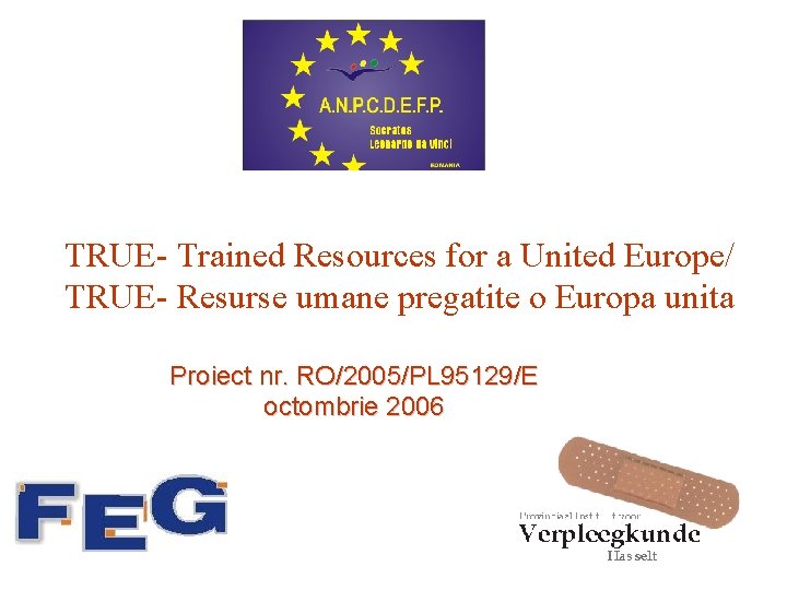 TRUE- Trained Resources for a United Europe/ TRUE- Resurse umane pregatite o Europa unita