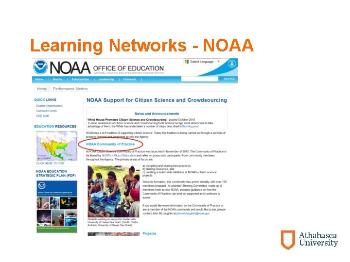 Learning Networks - NOAA 