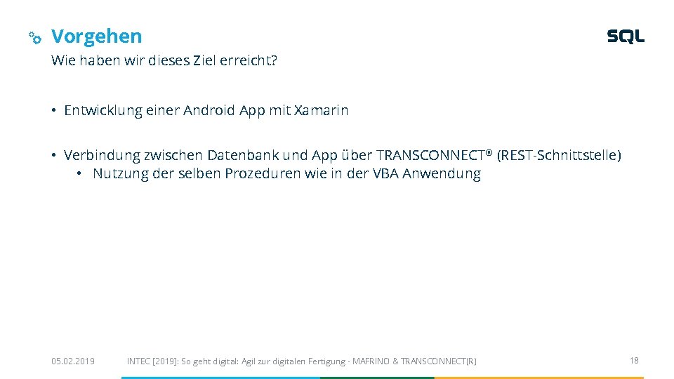 Vorgehen Wie haben wir dieses Ziel erreicht? • Entwicklung einer Android App mit Vorgehen Wie haben wir dieses Ziel erreicht? • Entwicklung einer Android App mit
