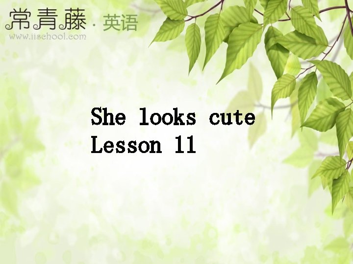 She looks cute Lesson 11 