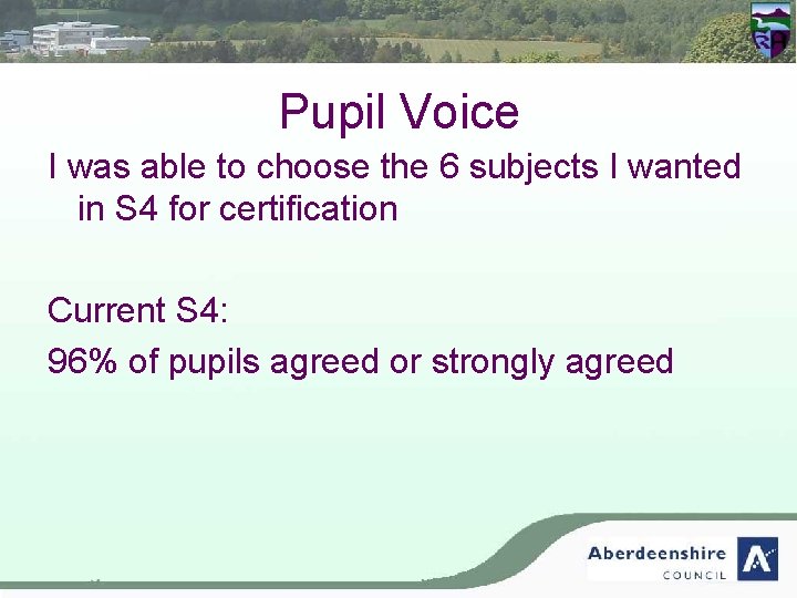 Pupil Voice I was able to choose the 6 subjects I wanted in S