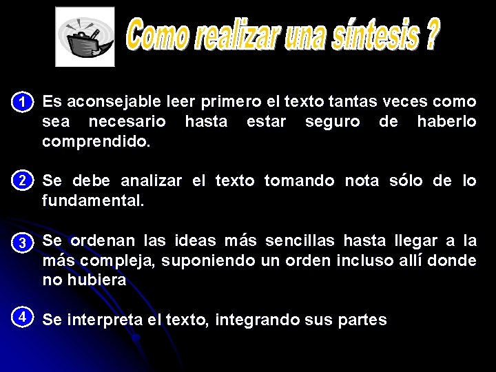 1 Es aconsejable leer primero el texto tantas veces como sea necesario hasta estar
