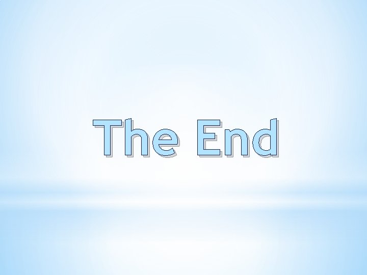 The End 