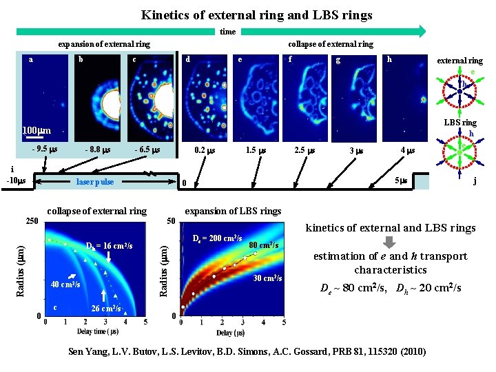 Kinetics of external ring and LBS rings time expansion of external ring a b