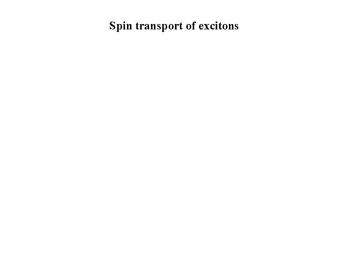 Spin transport of excitons 