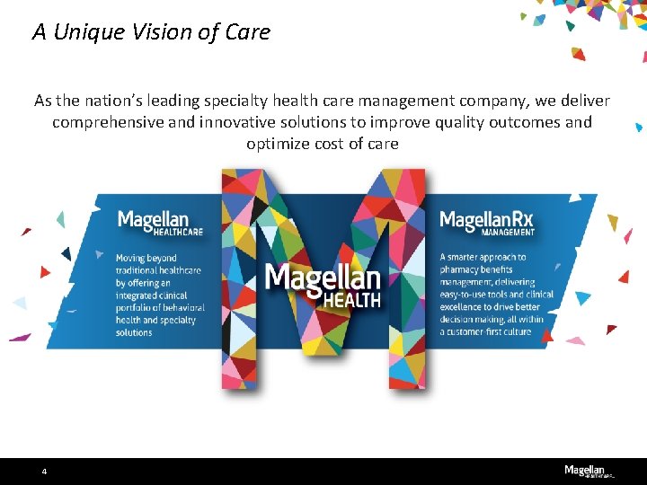 A Unique Vision of Care As the nation’s leading specialty health care management company,