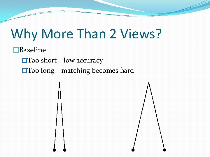 Why More Than 2 Views? �Baseline �Too short – low accuracy �Too long –