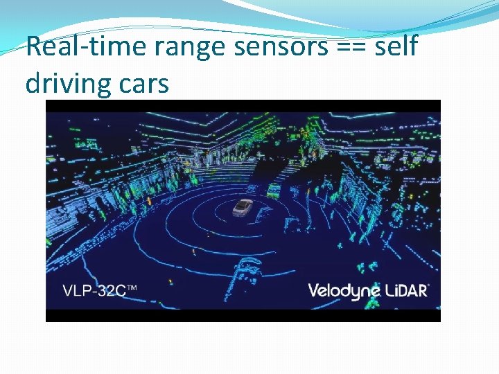 Real-time range sensors == self driving cars 