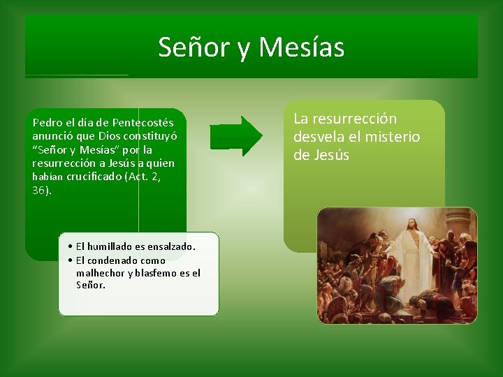 Señor y Mesías Pedro el día de Pentecostés anunció que Dios constituyó “Señor y Señor y Mesías Pedro el día de Pentecostés anunció que Dios constituyó “Señor y