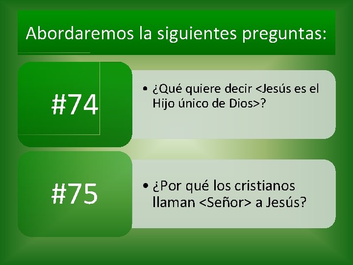 Abordaremos la siguientes preguntas: #74 • ¿Qué quiere decir <Jesús es el Hijo único Abordaremos la siguientes preguntas: #74 • ¿Qué quiere decir <Jesús es el Hijo único