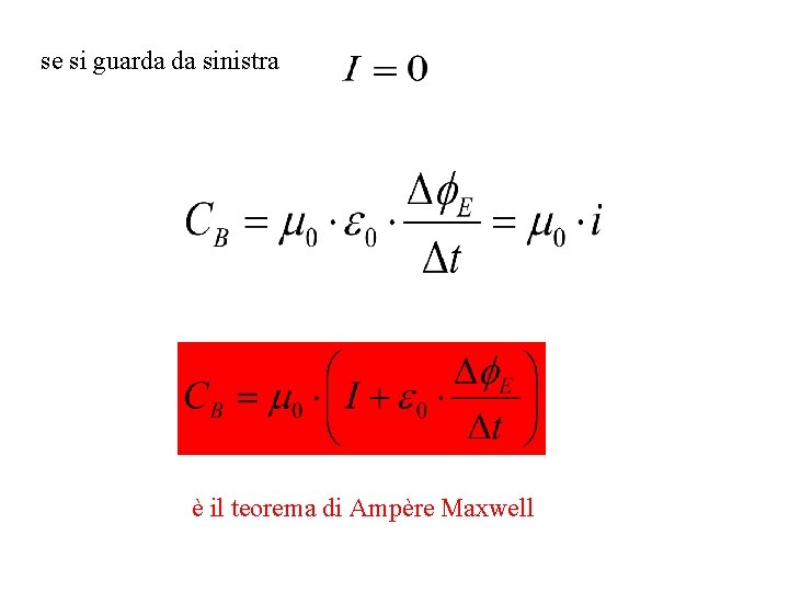 se si guarda da sinistra è il teorema di Ampère Maxwell 