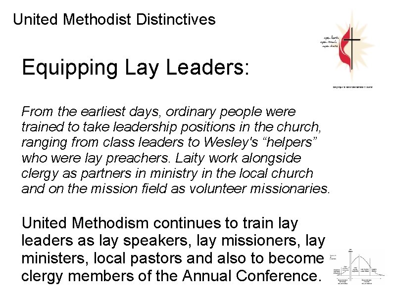 United Methodist Distinctives Equipping Lay Leaders: From the earliest days, ordinary people were trained United Methodist Distinctives Equipping Lay Leaders: From the earliest days, ordinary people were trained