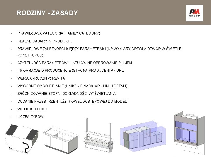 RODZINY - ZASADY • PRAWIDŁOWA KATEGORIA (FAMILY CATEGORY) • REALNE GABARYTY PRODUKTU • PRAWIDŁOWE