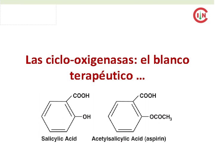 Las ciclo-oxigenasas: el blanco terapéutico … 