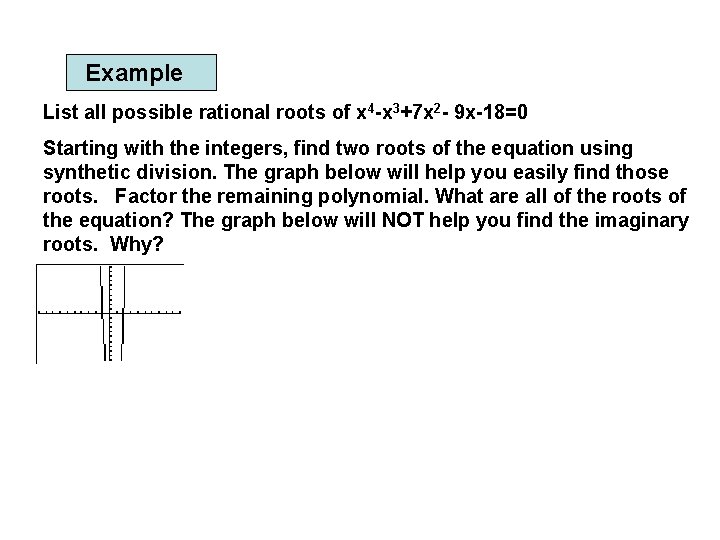 Example List all possible rational roots of x 4 -x 3+7 x 2 -