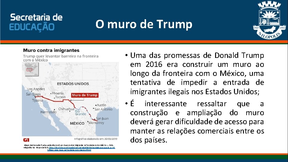 O muro de Trump Mapa mostra onde Trump pretende construir muro contra imigrantes na