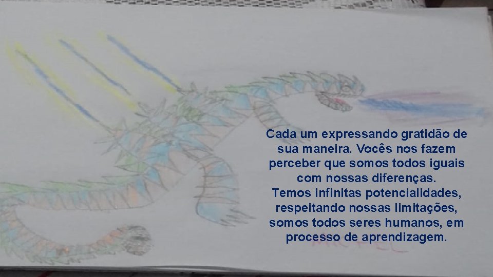 Cada um expressando gratidão de sua maneira. Vocês nos fazem perceber que somos todos