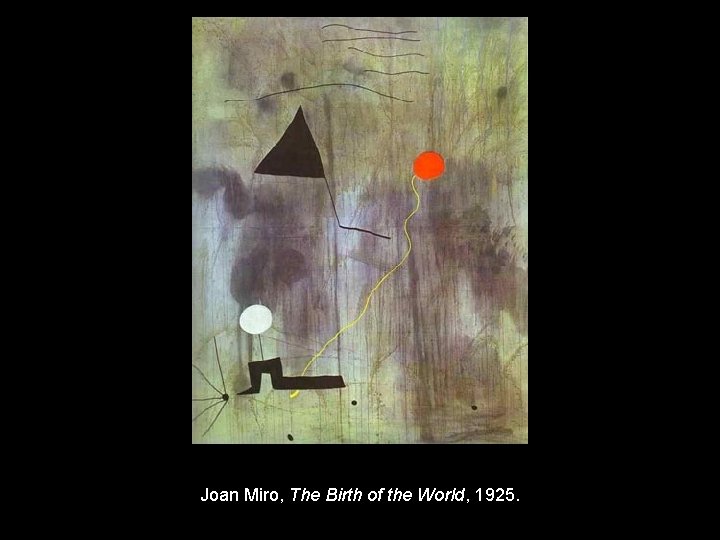 Joan Miro, The Birth of the World, 1925. 
