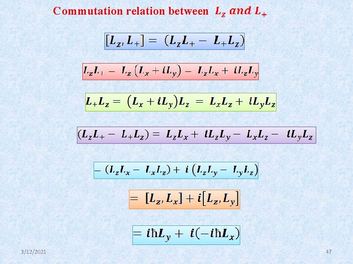 Commutation relation between 3/12/2021 47 