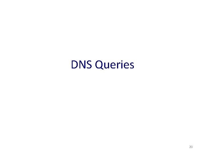 DNS Queries 20 