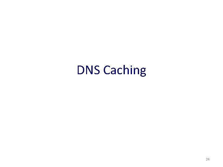 DNS Caching 24 