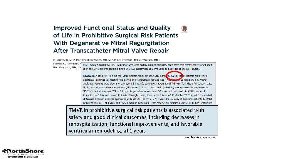 TMVR in prohibitive surgical risk patients is associated with safety and good clinical outcomes,