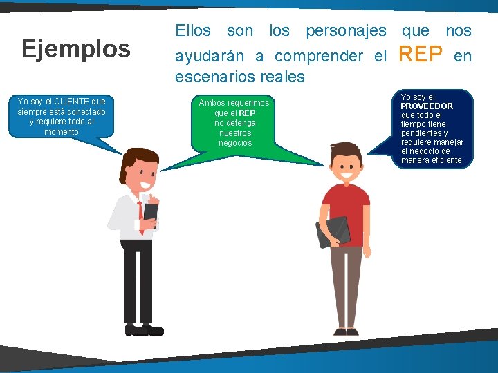 Ejemplos Yo soy el CLIENTE que siempre está conectado y requiere todo al momento Ejemplos Yo soy el CLIENTE que siempre está conectado y requiere todo al momento