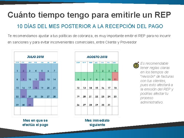 Cuánto tiempo tengo para emitirle un REP 10 DÍAS DEL MES POSTERIOR A LA Cuánto tiempo tengo para emitirle un REP 10 DÍAS DEL MES POSTERIOR A LA